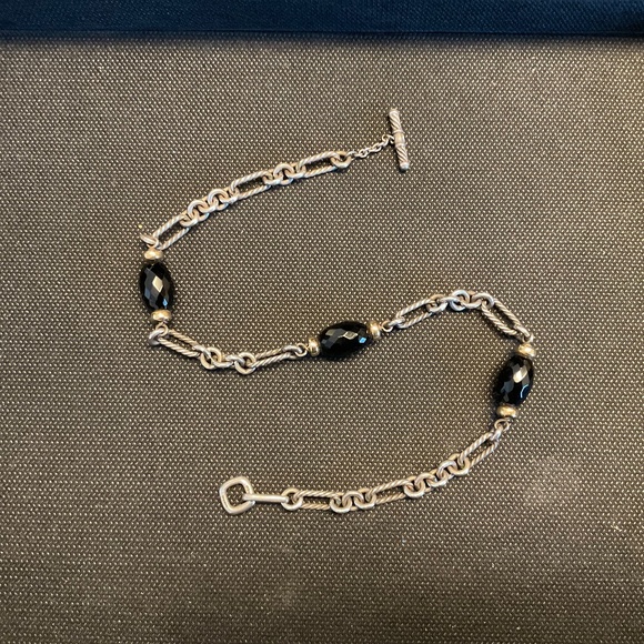 David Yurman Sterling Smokey Quartz Necklace - Picture 2 of 5